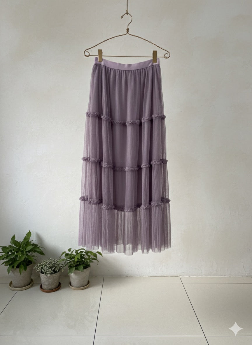 Lavender Dream Mesh Skirt”