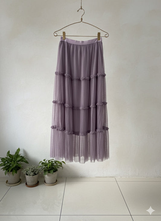 Lavender Dream Mesh Skirt”