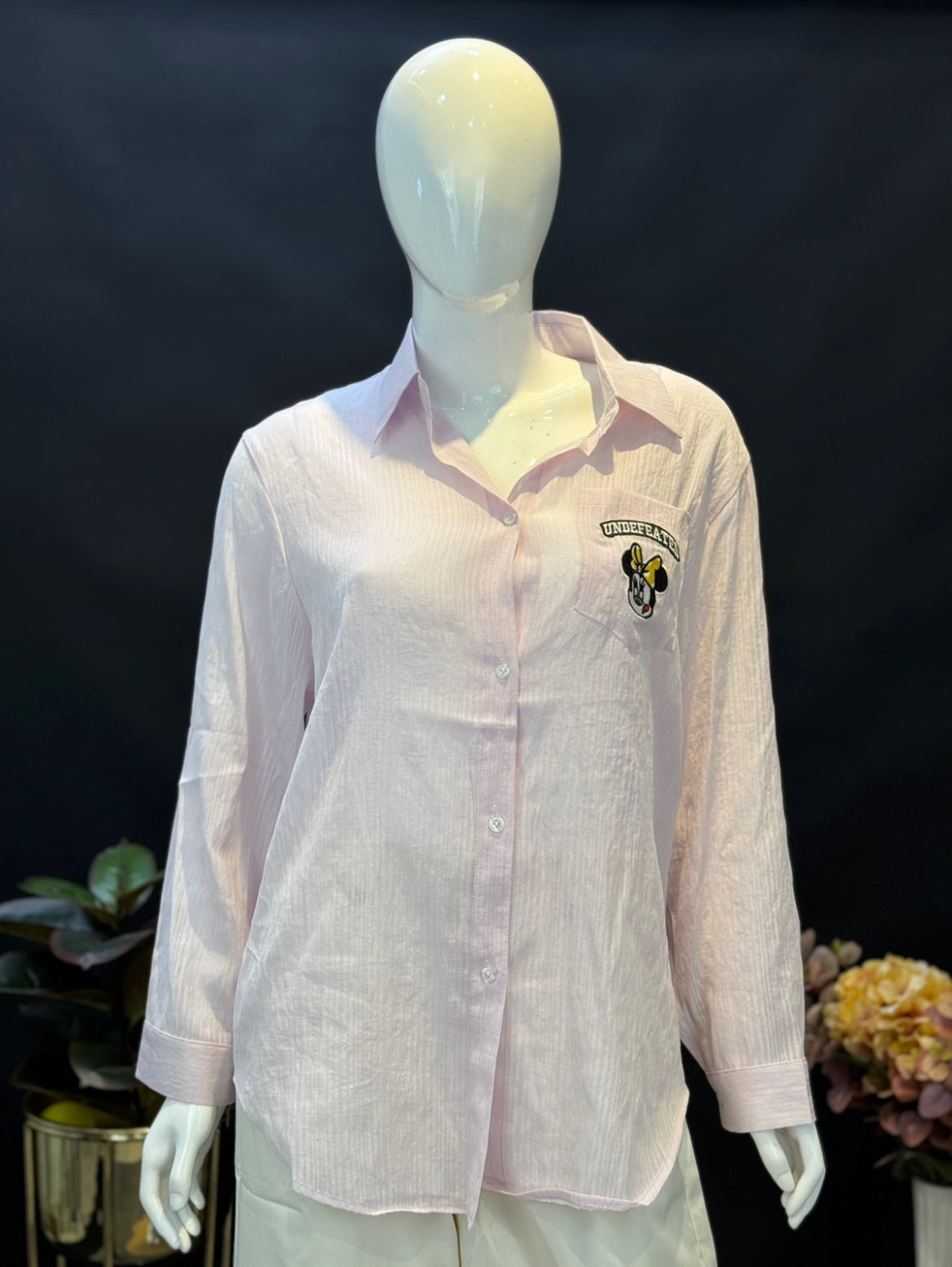 Baby Pink Casual Oversized Shirt