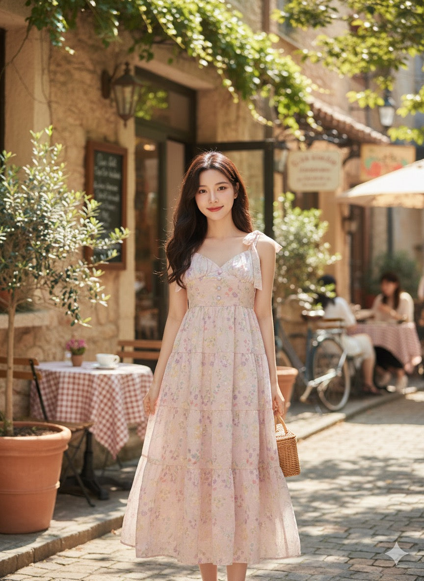 dress fit check Long Sleeve Fit & Flare Knit Dress, Beige Heather – Jolie Moi Retail main image 1
