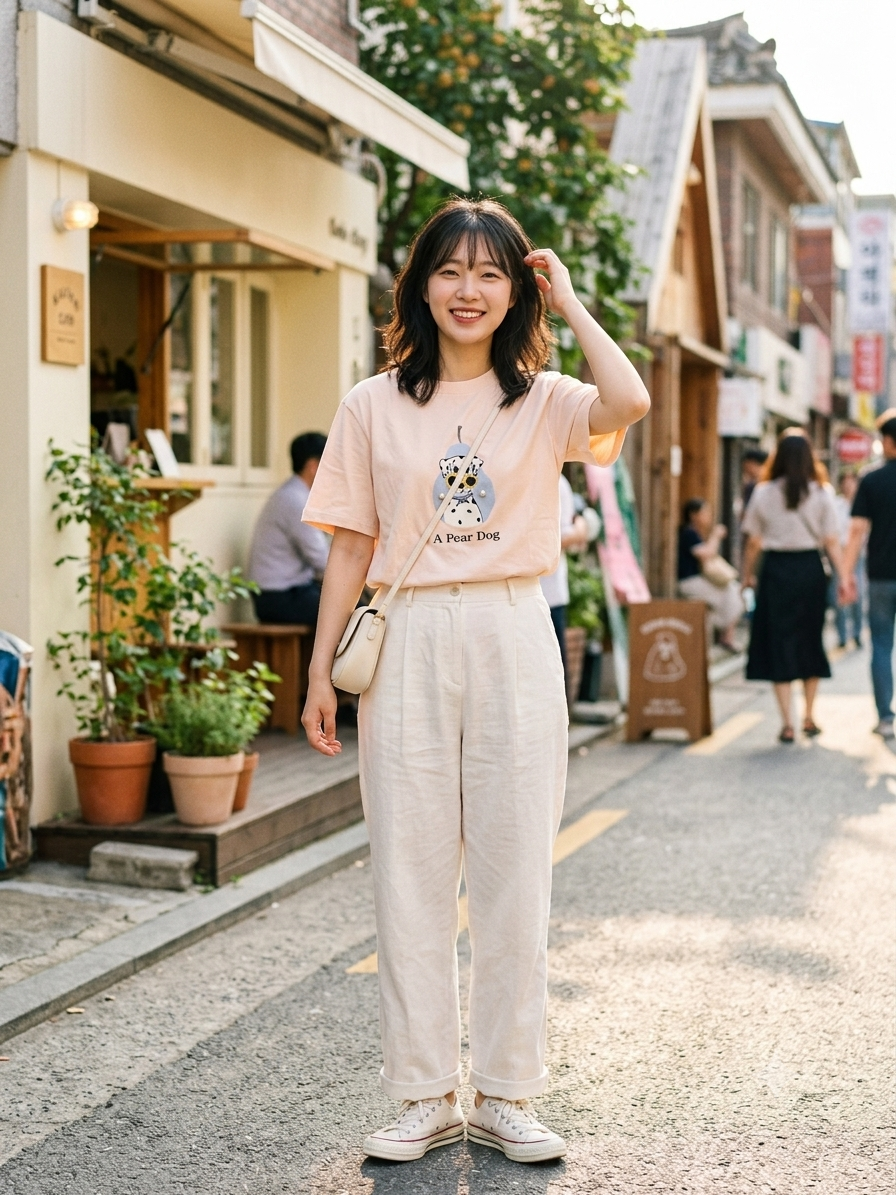 Pear Pup Tee - Pink