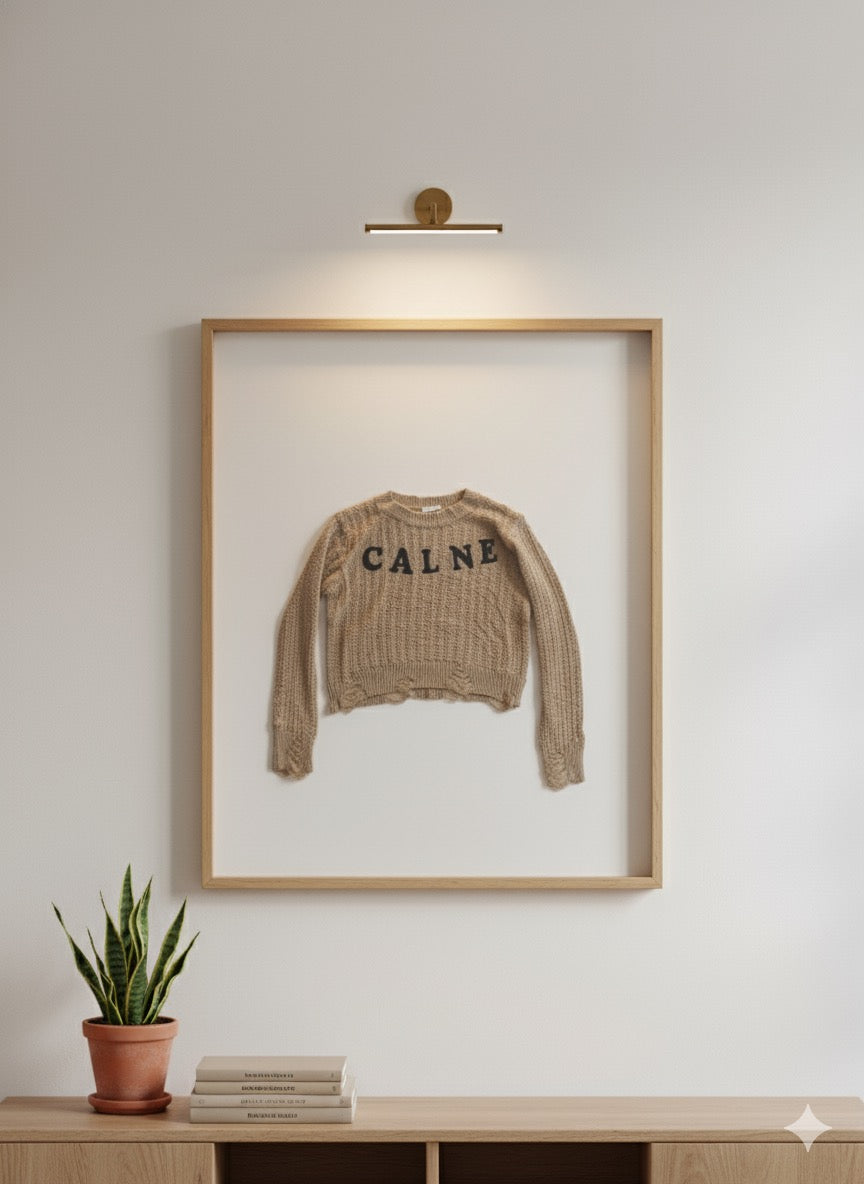 Retro Varsity Knit - Beige