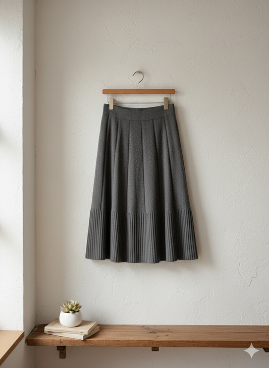 Petal Drift Skirt - Ash