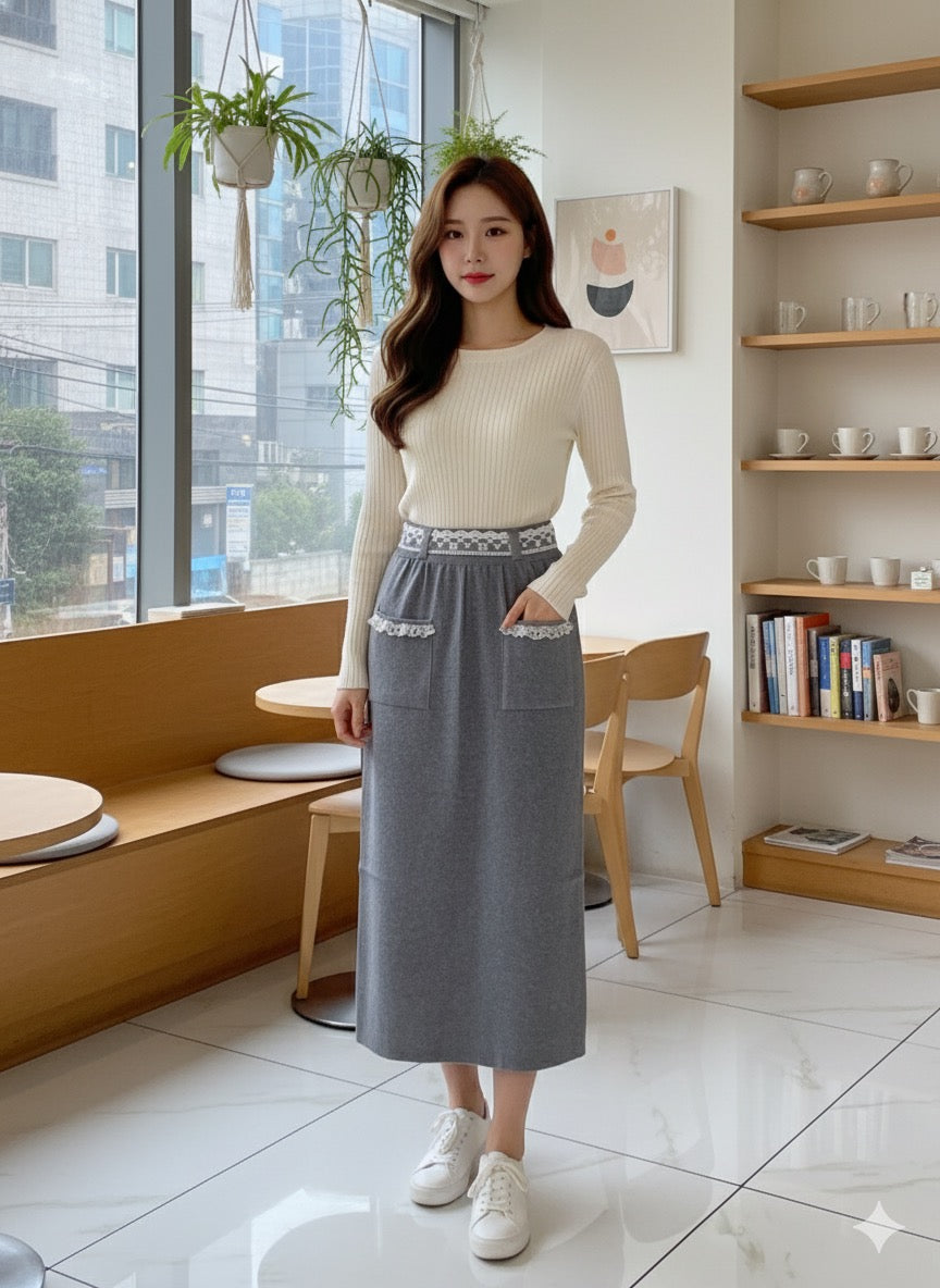 Vintage Lace Accent Skirt