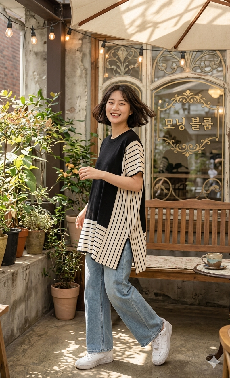 Relaxed fit knitwear top - Black