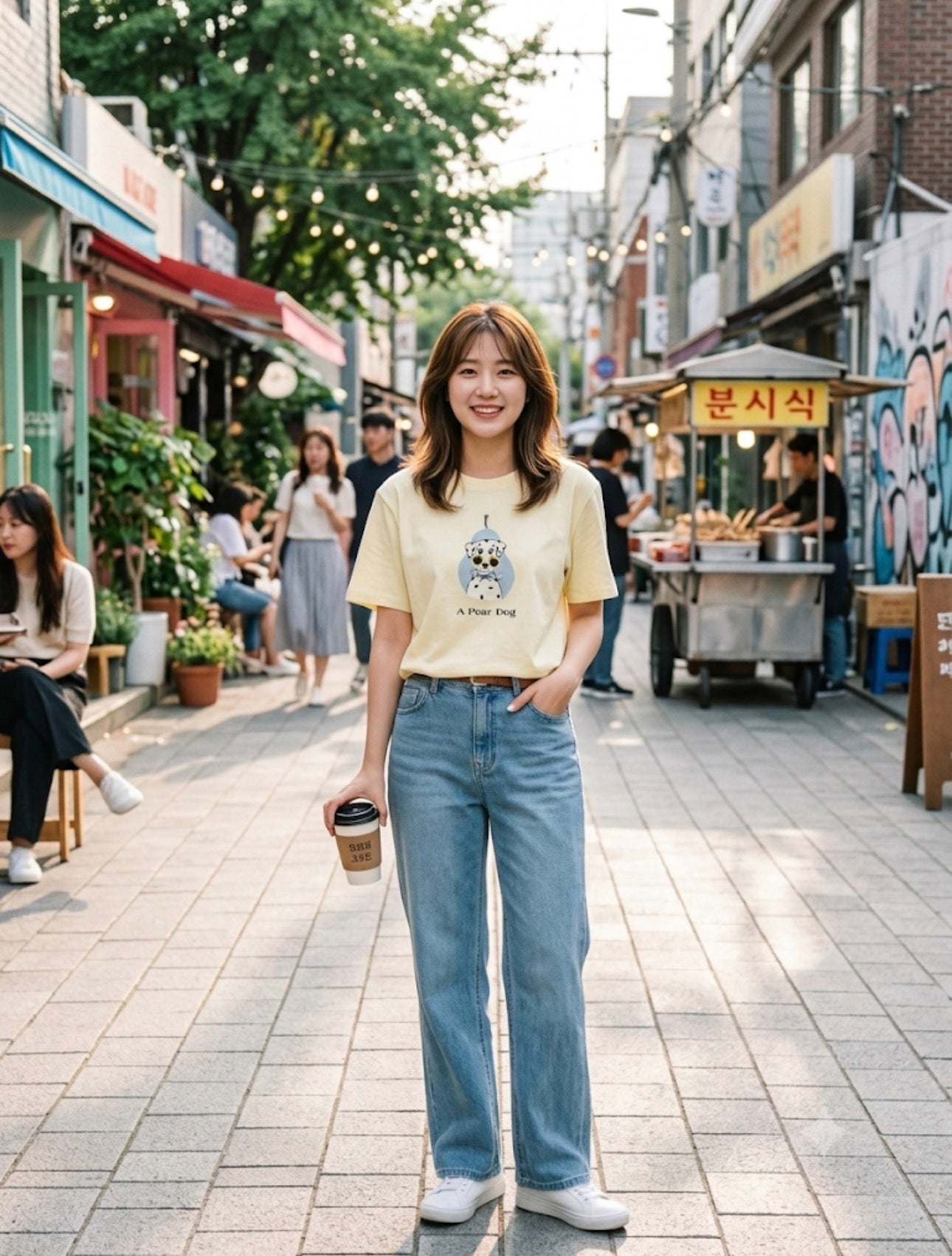 Pear Pup Tee - Yellow