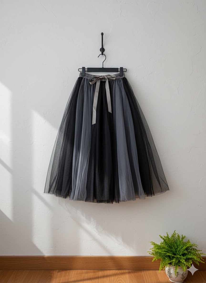 Ash Layered Tulle Skirt