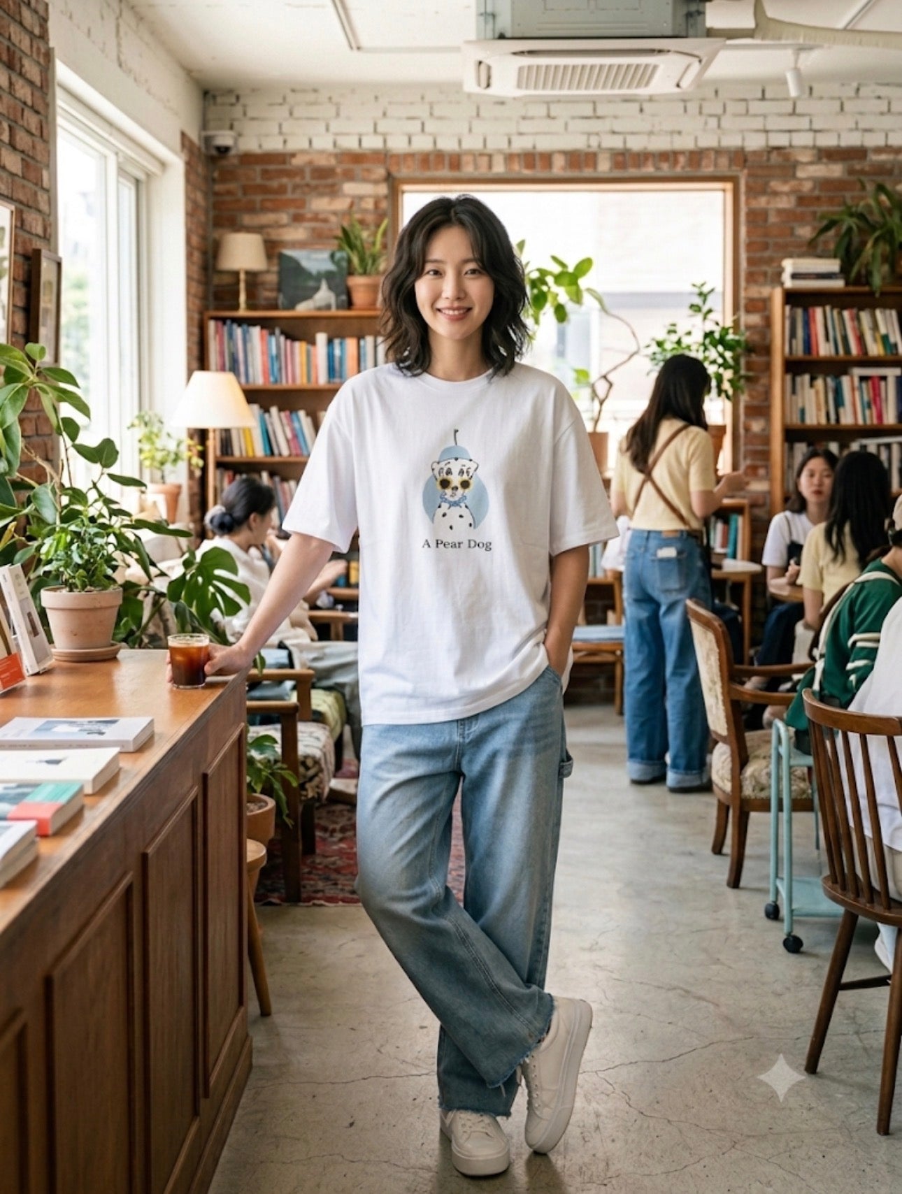 Pear Pup Tee - White