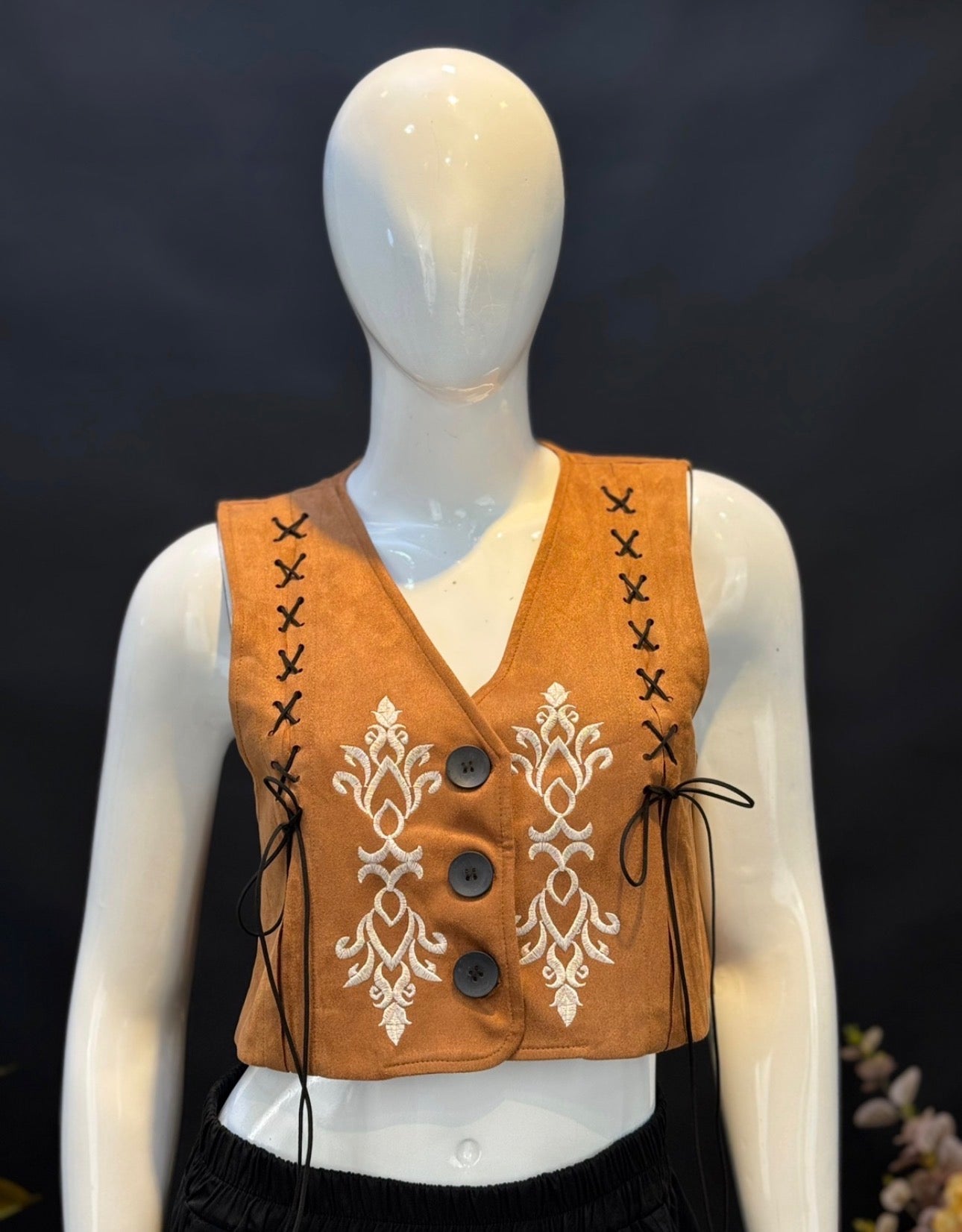 Sleeveless Cropped Vest