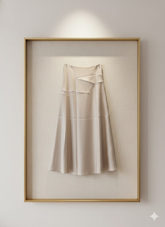 Glow Satin Skirt - Pearl