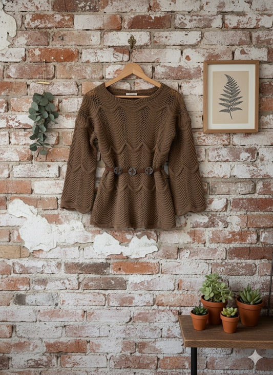 Ocean Knit Pullover - Brown