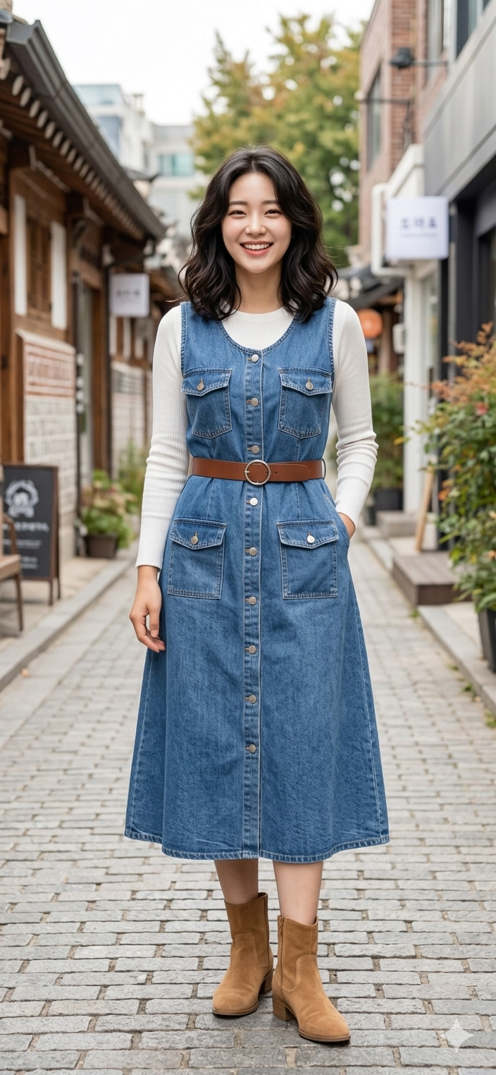 Denim Utility Dress - light