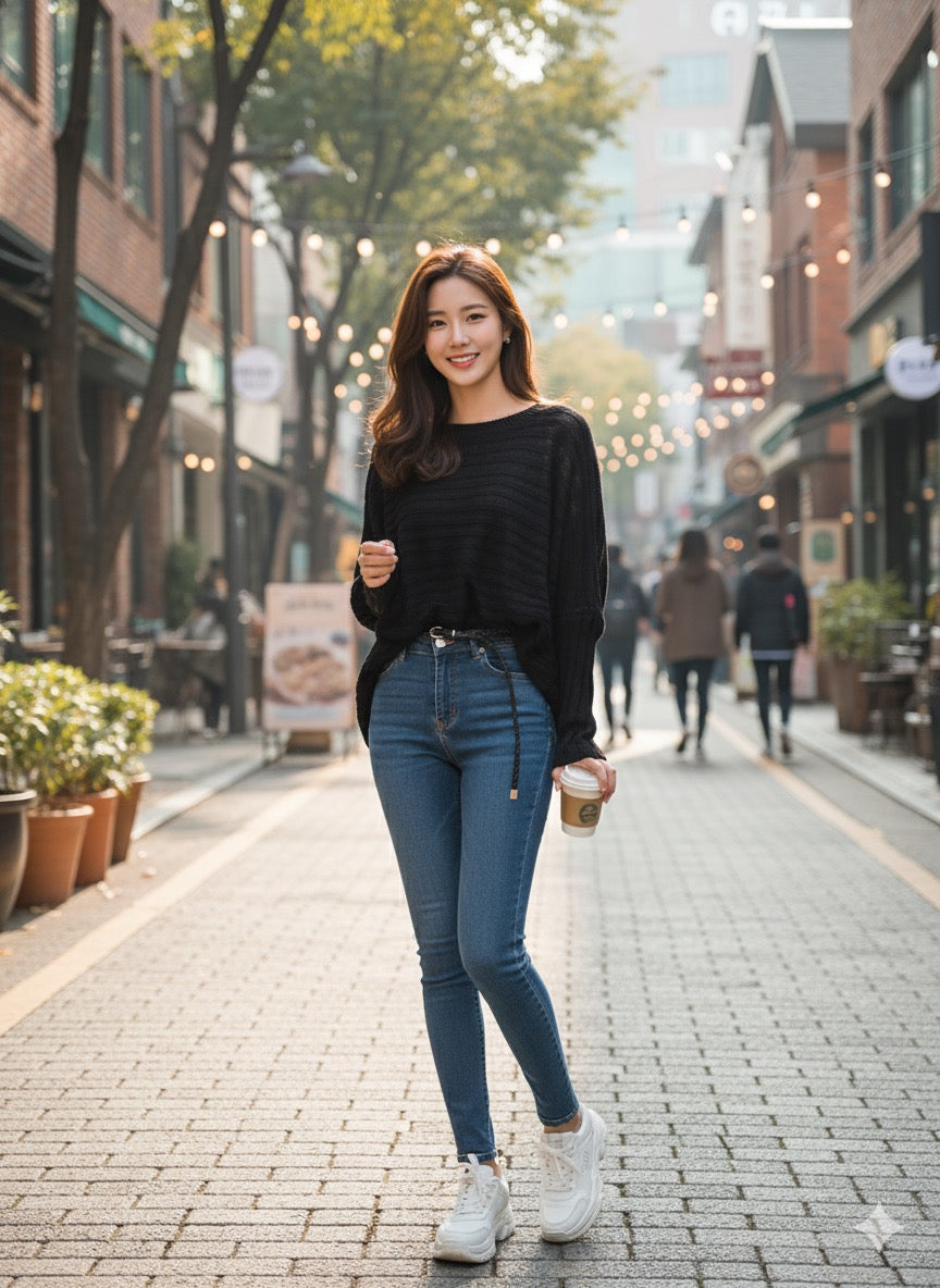 One-Shoulder Knit With Belt
