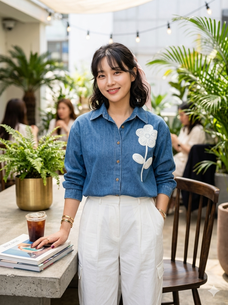 Button-Down Denim Shirt - Light