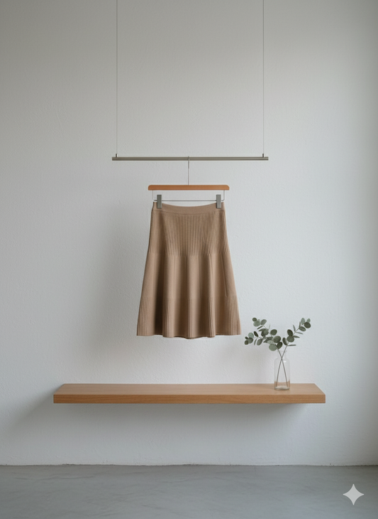 Petal Drift Skirt - Caramel