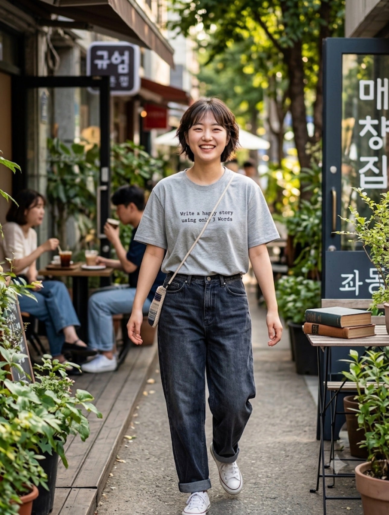 Micro Fiction Tee - Grey