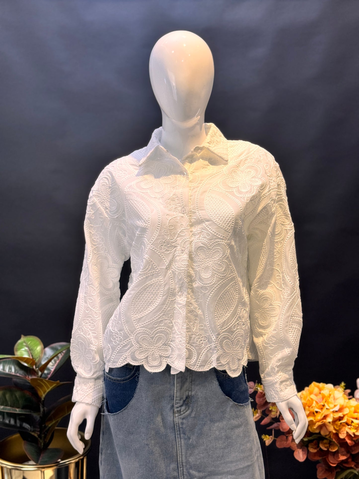Floral Whisper Lace Shirt