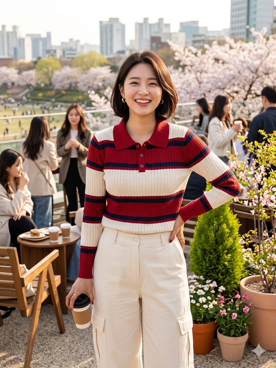 Monochrome Muse Knit Top - Red