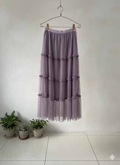 Lavender Dream Mesh Skirt”