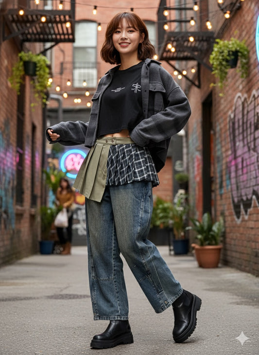 Duo Skirt Accent Denim