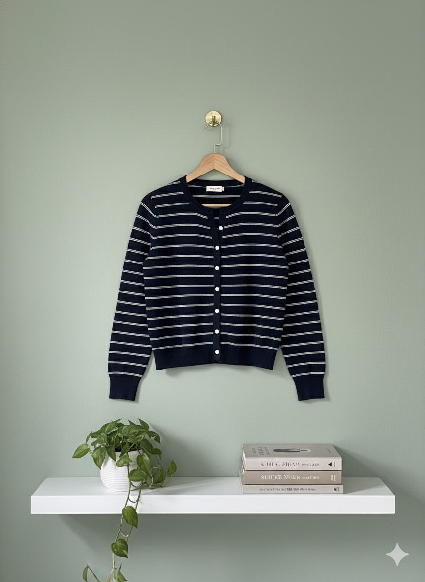 Preppy Cardigan - Black