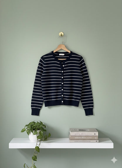 Preppy Cardigan - Black