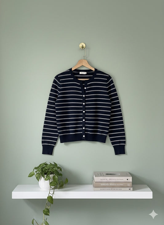 Preppy Cardigan - Black