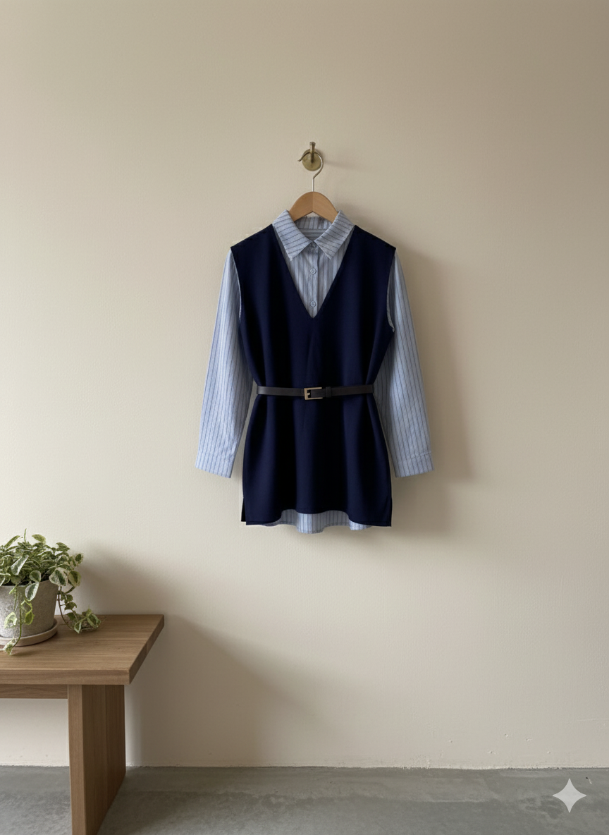 Navy Chic Tunic - Navy Blue