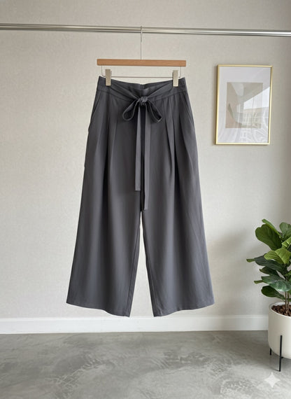 Chic Bow-Tie Culottes - Ash