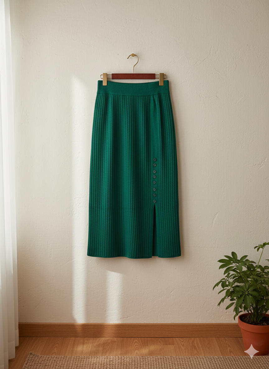 Sleek Form Skirt - Green