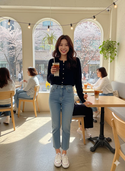 Crew Neck Toggles - Black