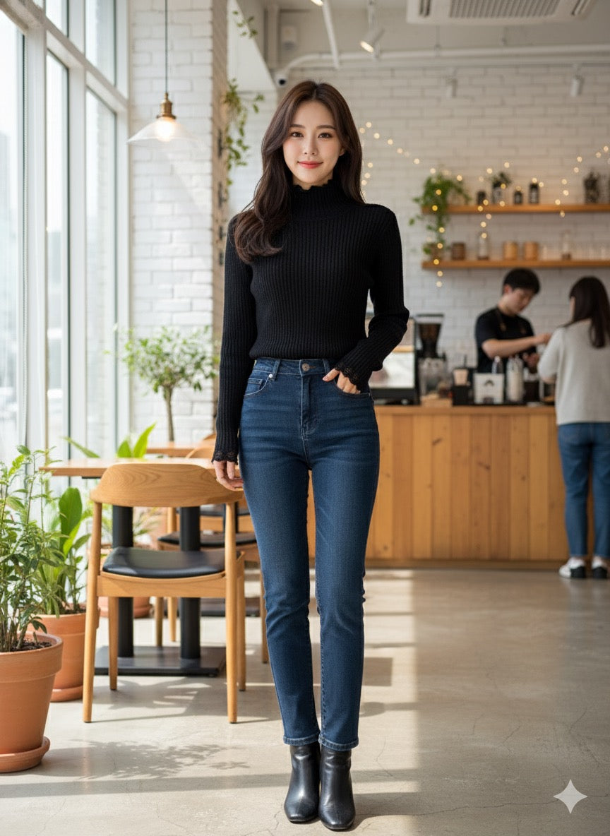 Soft-Rib Lettuce-Hem Top