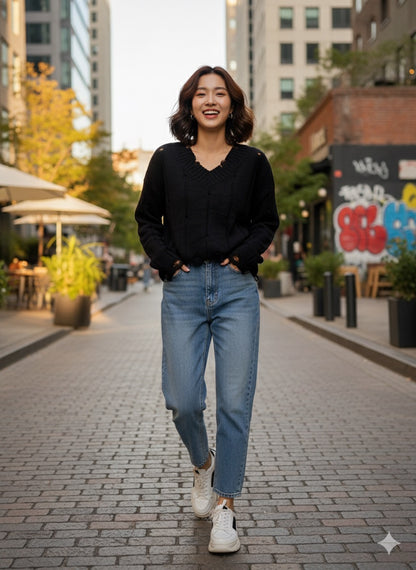 Dewdrop Knit - Black