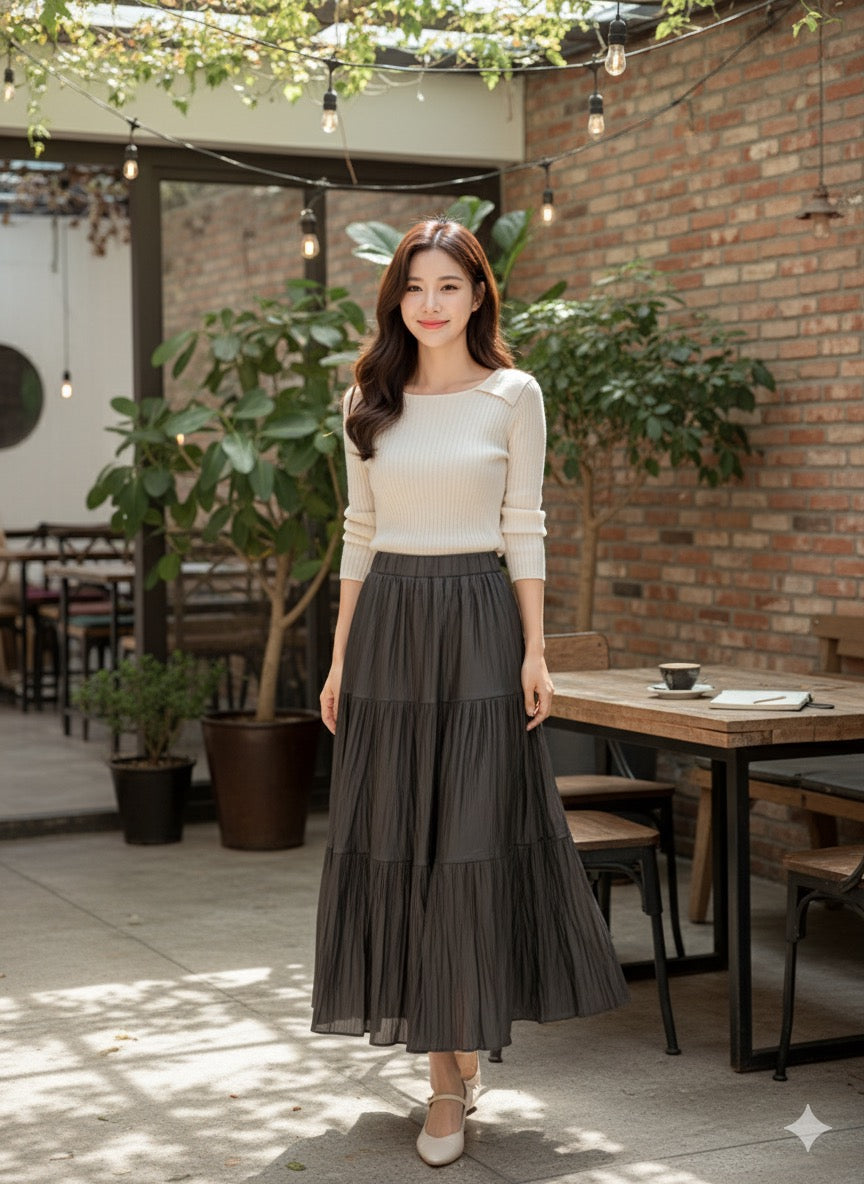 Charcoal Whisper Skirt