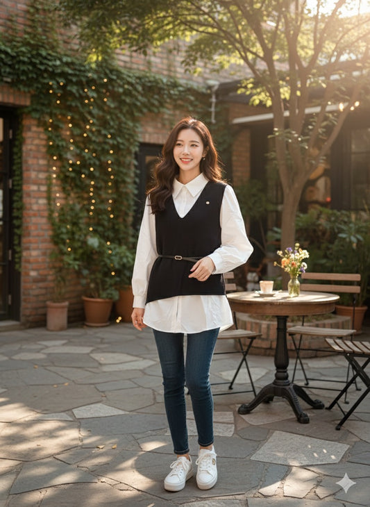 Preppy Layered Tunic Shirt