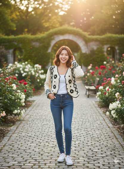 Crochet Cardigan - Green