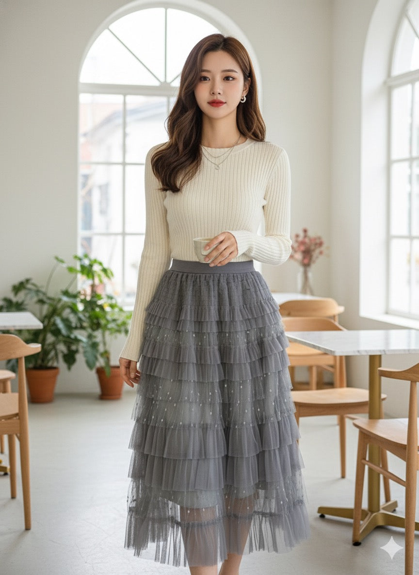 Ruffle Tulle Skirt