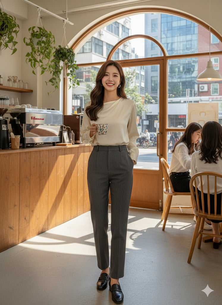Draped Blouse - Cream