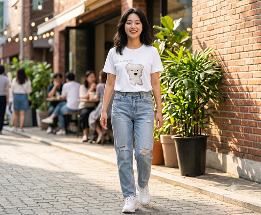 Cloud Bear Tee - White