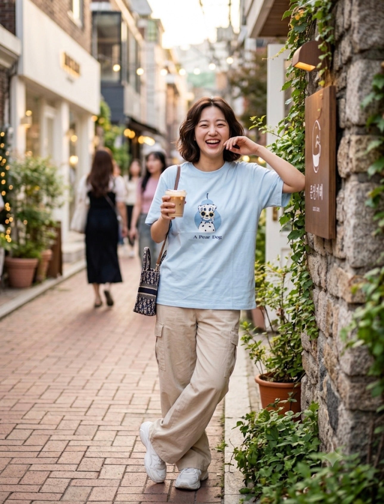Pear Pup Tee - Blue