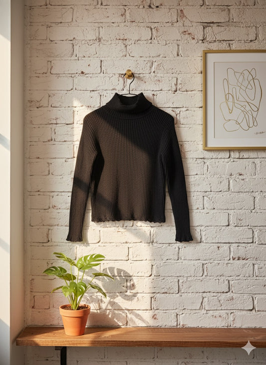 Soft-Rib Lettuce-Hem Top