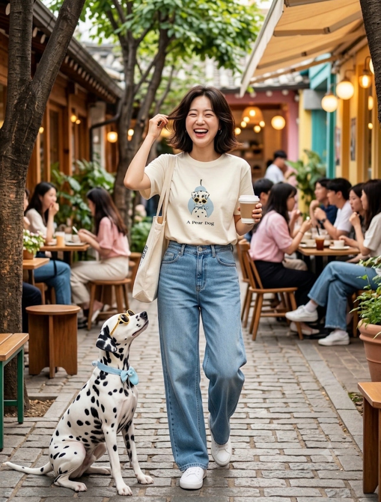 Pear Pup Tee - Cream