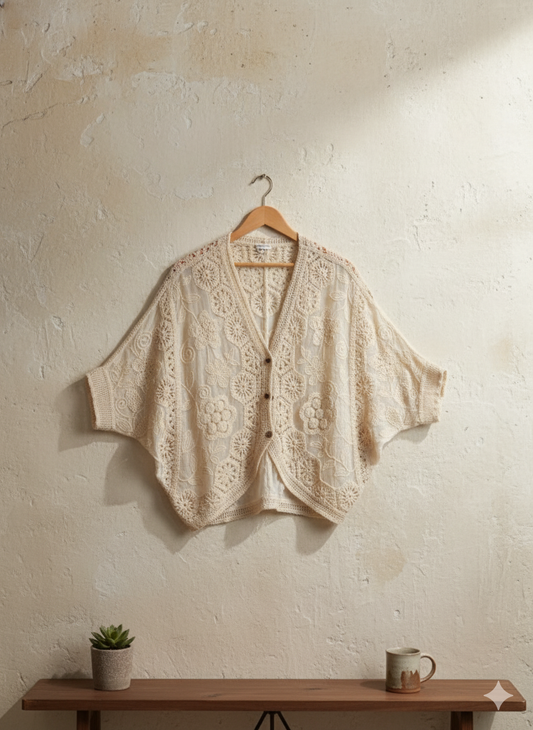 Eyelet Lace Top - Cream