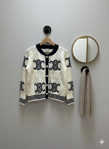 Heritage Charm Cardigan - White