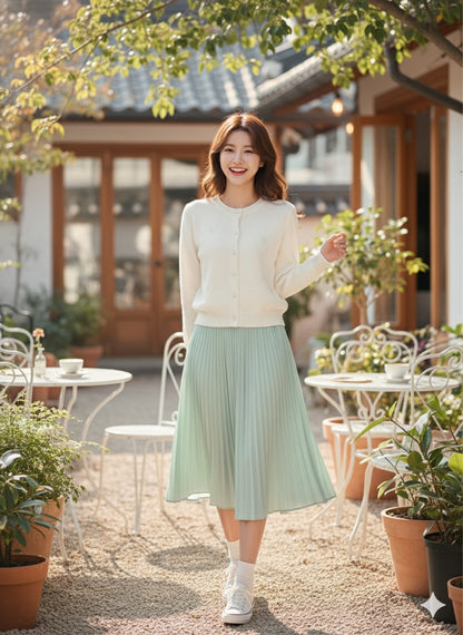 Button-Up Cardigan - White