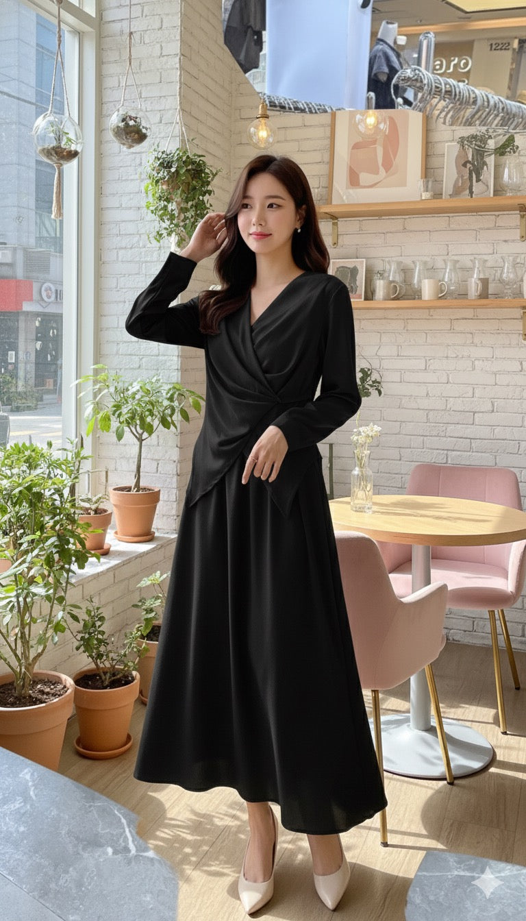 Veloura Luxe Dress - Black