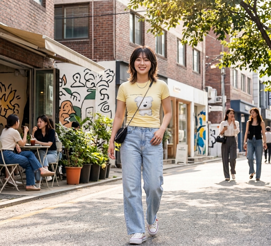 Cloud Bear Tee - Yellow