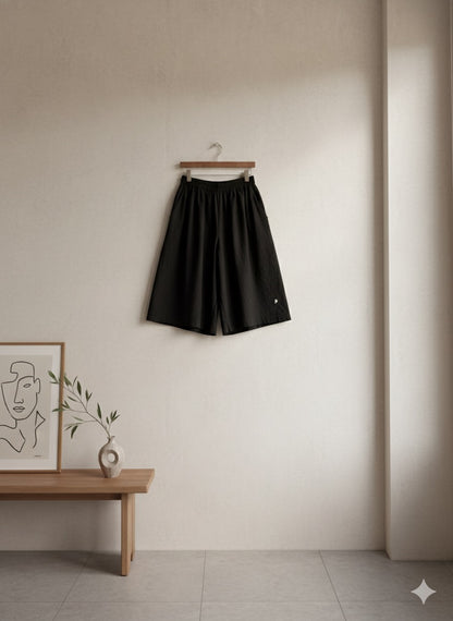 Soft Flow Culottes - Black