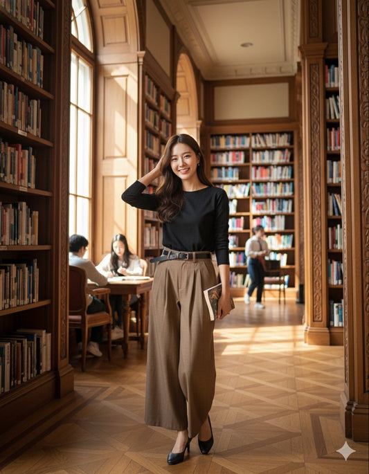 Wide-Legged Pleated Pants