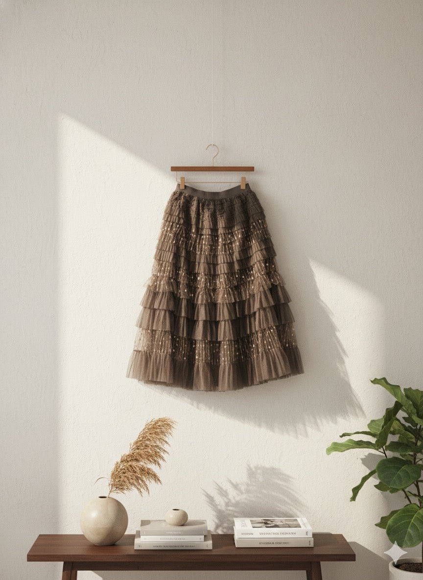 Ruffle Tulle Skirt